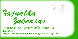 hajnalka zakarias business card
